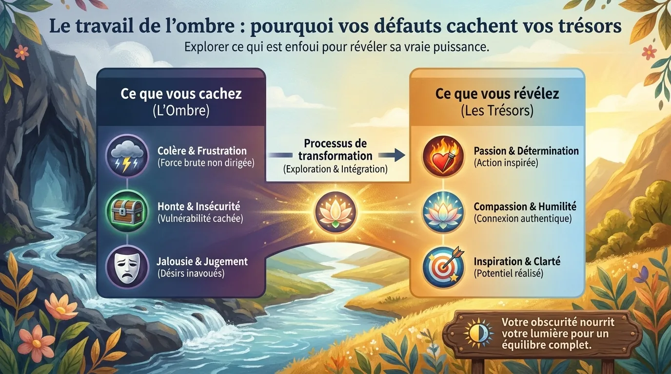 Travail de l’ombre : colère, honte, jalousie transformées en passion, compassion et clarté, de part et d’autre Travail de l’ombre : colère, honte, jalousie transformées en passion, compassion et clarté, de part et d’autre d’un torrent