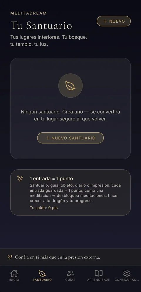 Tu santuario: crear un lugar interior al que volver a meditar