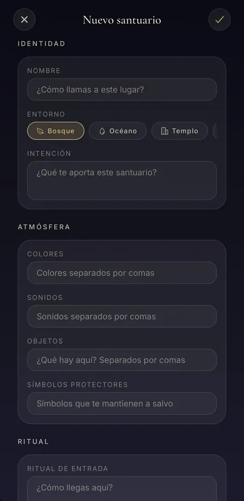 Crear un santuario: entorno, atmósfera, sonidos y símbolos protectores