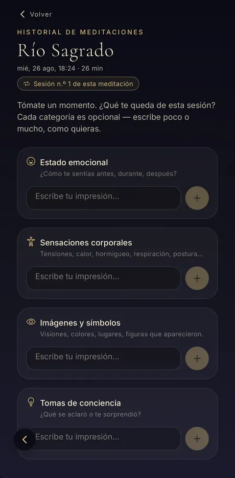 Las impresiones tras la sesión: estado emocional, sensaciones, tomas de conciencia